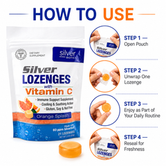 Silver Biotics Silver Lozenges with Vitamin C Orange Splash