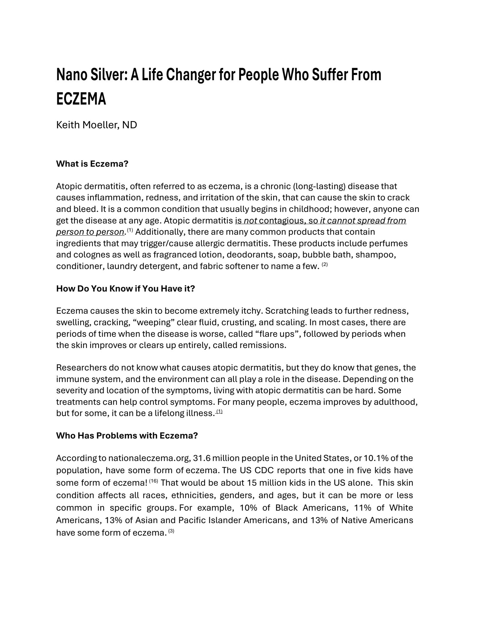 Eczema Therapy Report PDF page 1