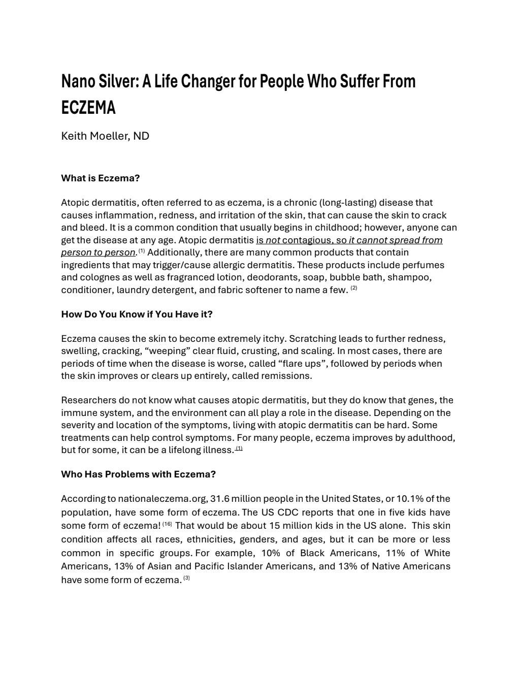 CNS Eczema Therapy Report source preview