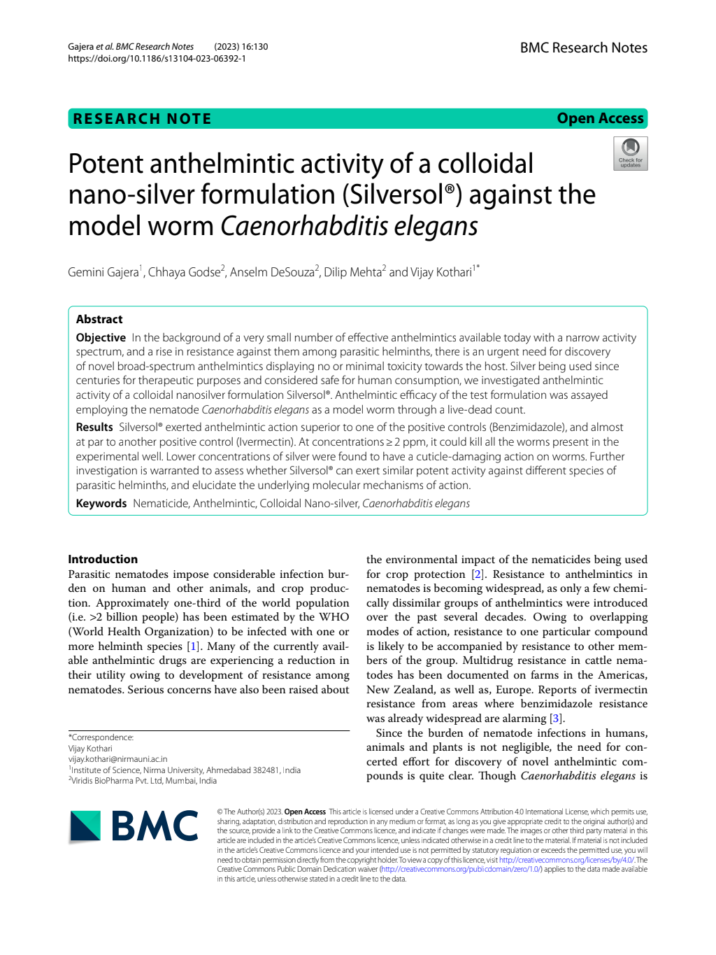 Nano Silver Parasitic Worm Study source preview