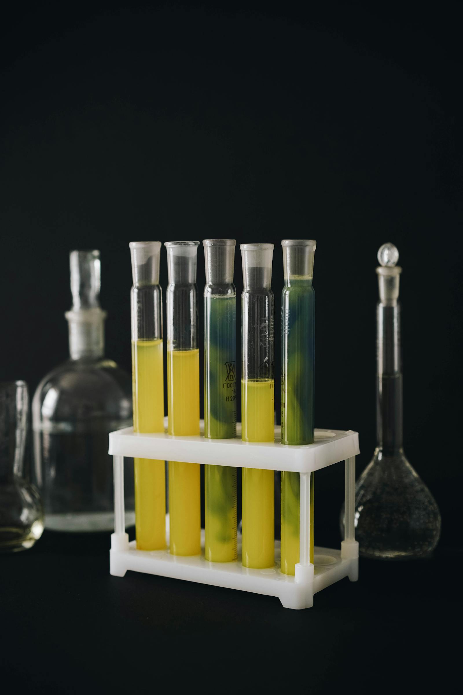 Laboratory test tubes photo